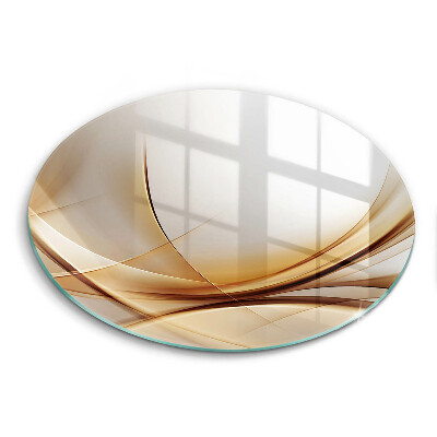 Üveg vágódeszka kerek Absztrakt formák