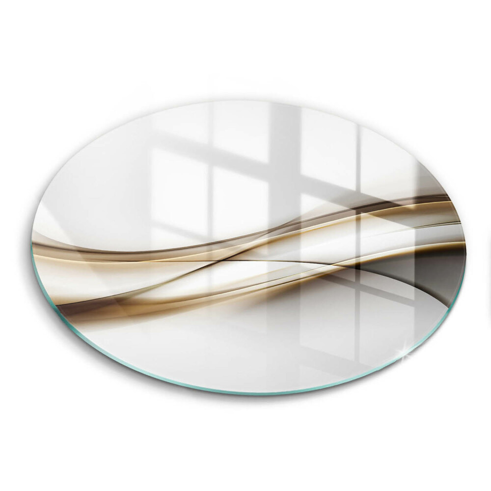 Üveg vágódeszka fényképpel kerek Gyengéd vonalak absztrakt
