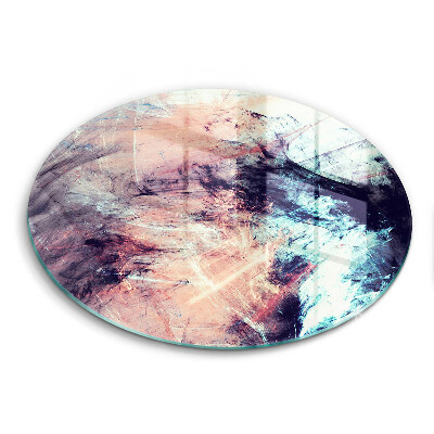 Üveg vágódeszka kerek Festett absztrakt