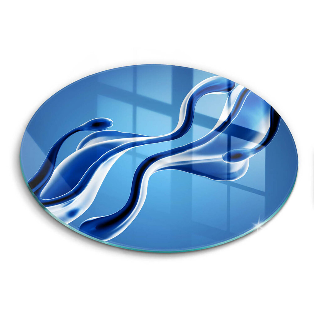 Üveg vágódeszka kerek Folyékony absztrakt