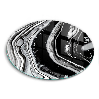 Üveg vágódeszka fényképpel kerek Absztrakt tinta
