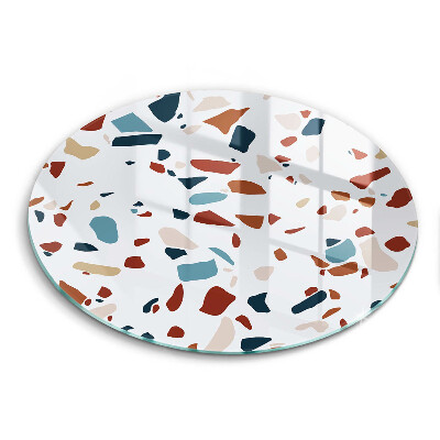 Edzett üveg vágódeszka kerek Dekoratív kő