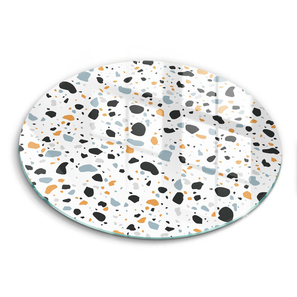 Edzett üveg vágódeszka kerek Dekoratív kőedény kő