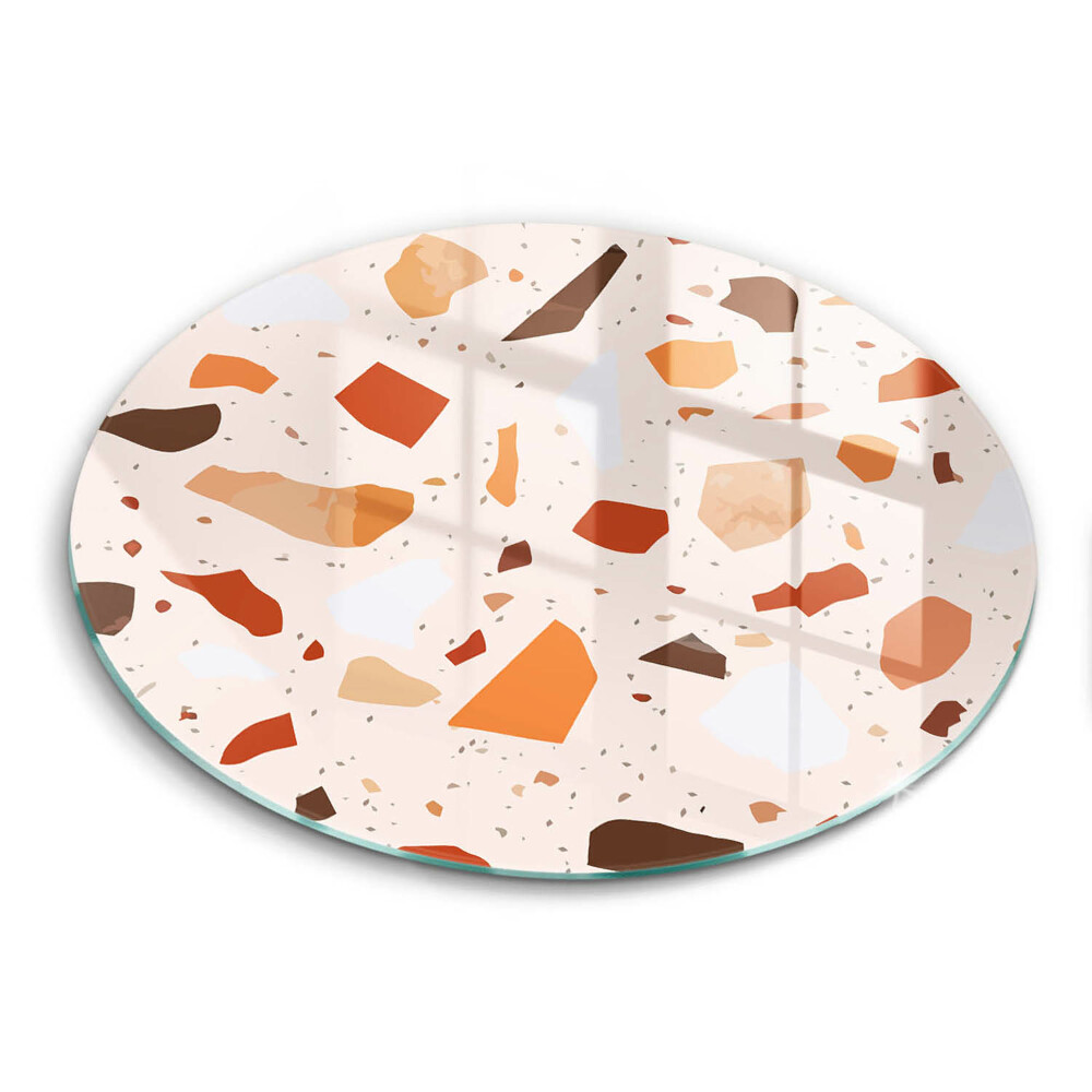 Üveg vágódeszka fényképpel kerek Dekoratív kőedény