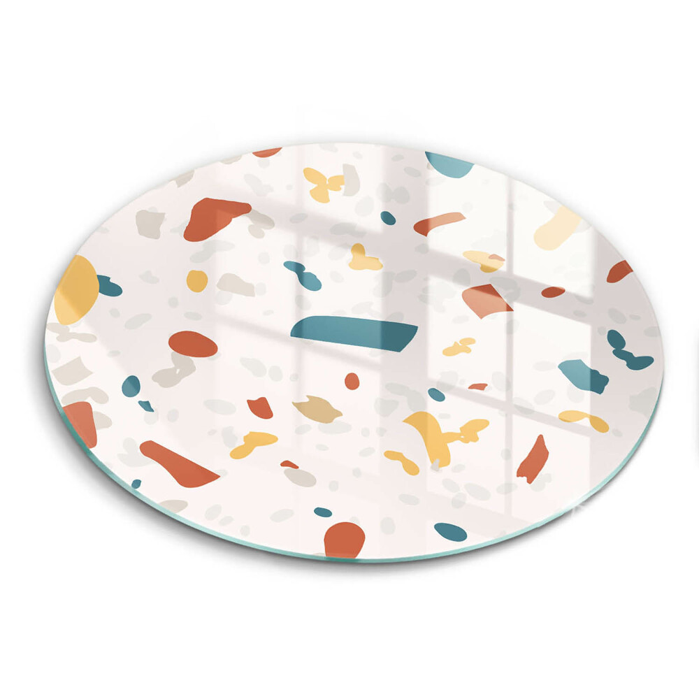 Üveg vágódeszka kerek Dekoratív kőedény