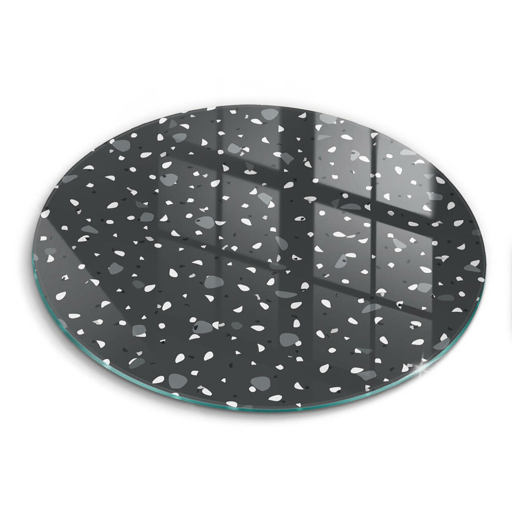 Üveg vágódeszka fényképpel kerek Dekoratív kő