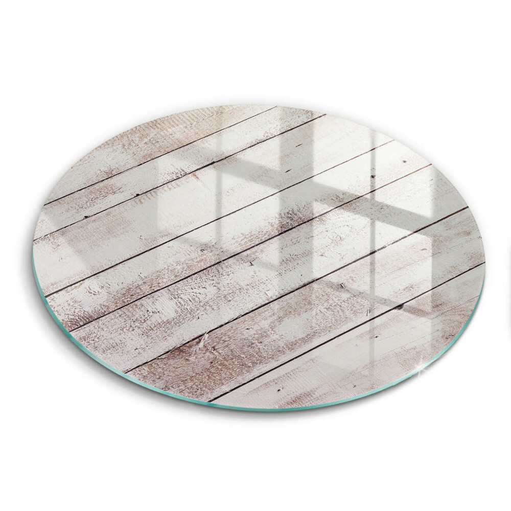 Üveg vágódeszka kerek Régi fa deszkák