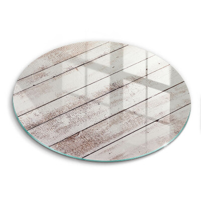 Üveg vágódeszka kerek Régi fa deszkák