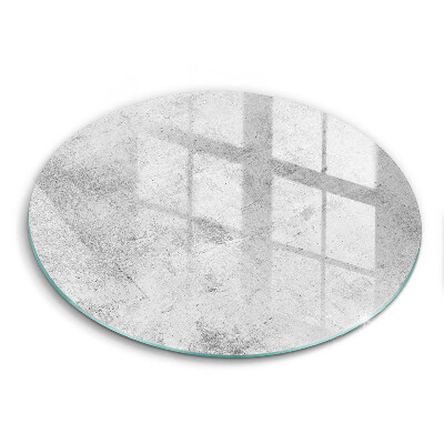Edzett üveg vágódeszka kerek Beton textúra