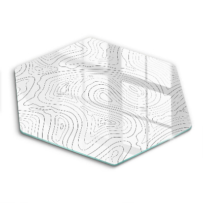 Üveg vágódeszka hatszögletű Absztrakt formák