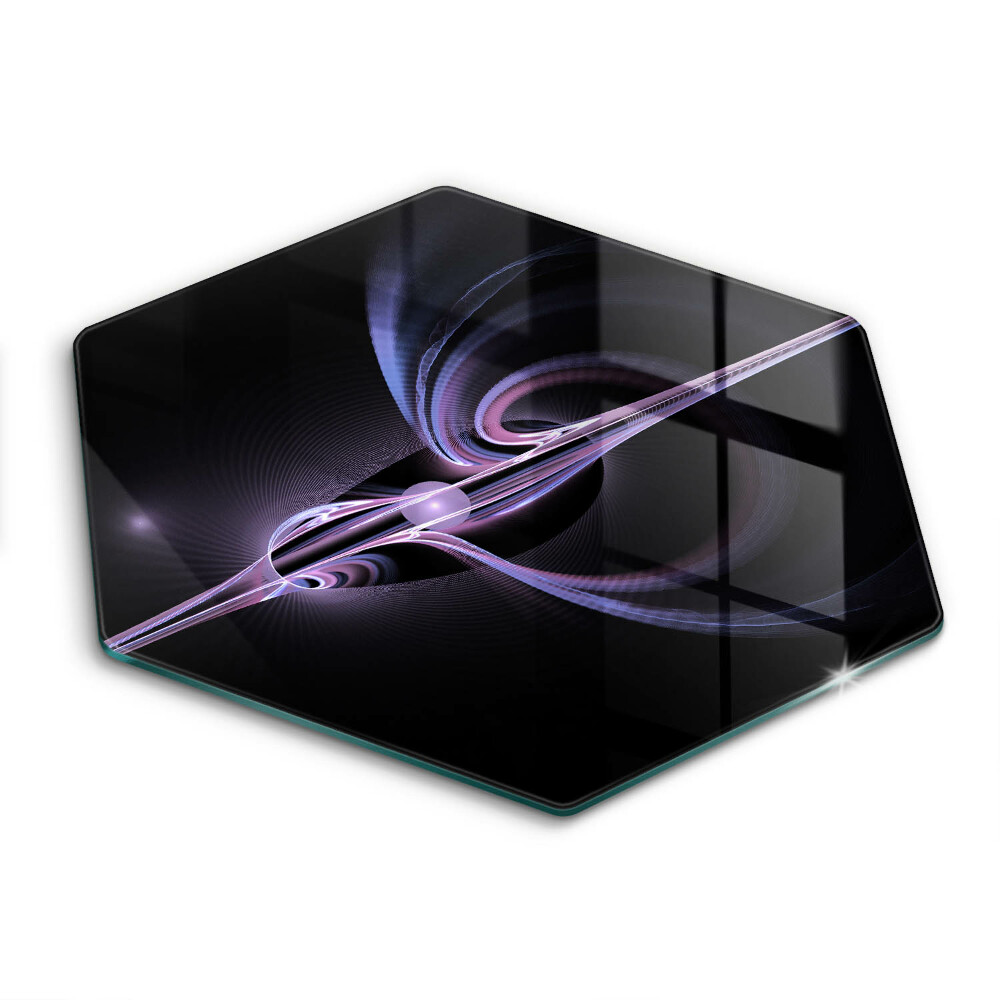Üveg vágódeszka fényképpel hatszögletű Modern absztrakció