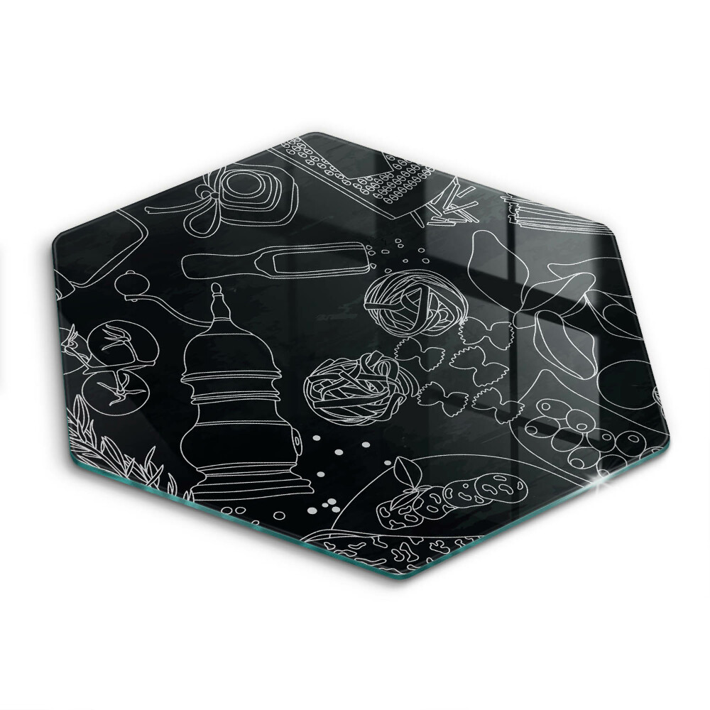 Üveg vágódeszka hatszögletű Konyhai kiegészítők