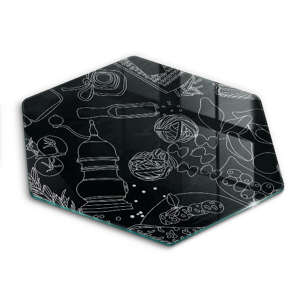 Üveg vágódeszka hatszögletű Konyhai kiegészítők