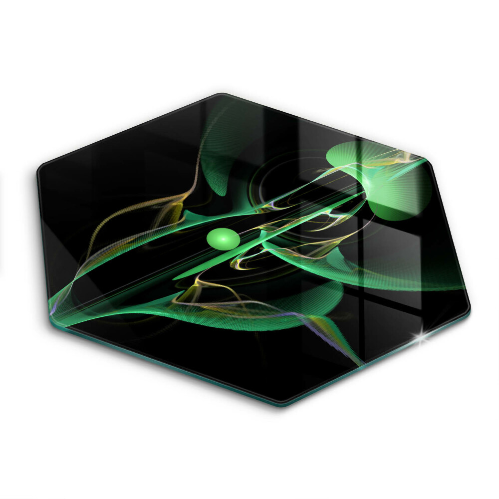 Üveg vágódeszka fényképpel hatszögletű Modern absztrakció