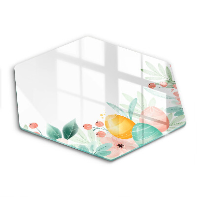 Edzett üveg vágódeszka hatszögletű Húsvéti tojások