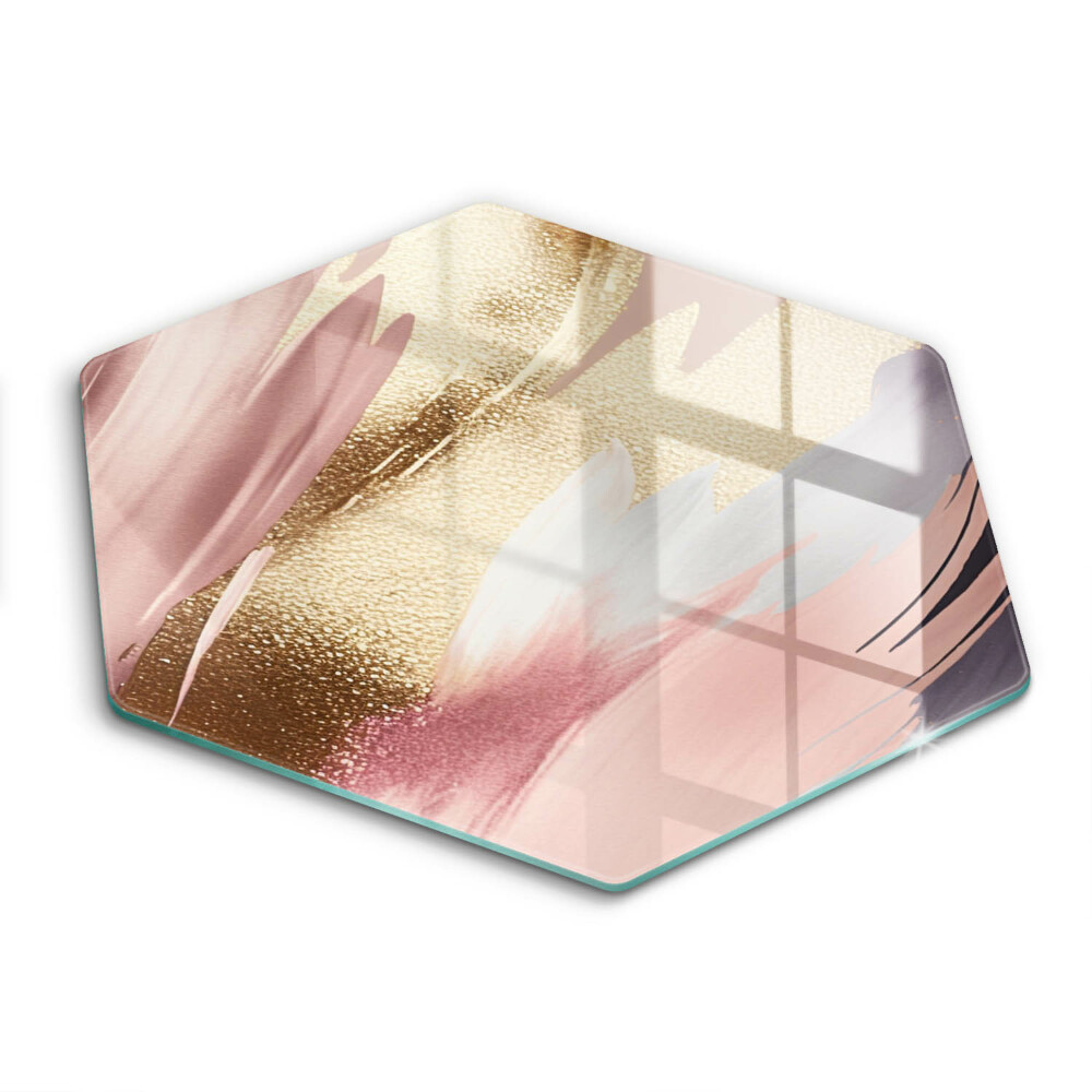 Edzett üveg vágódeszka hatszögletű Pasztell foltok