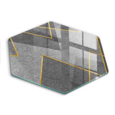 Üveg vágódeszka hatszögletű Éles formák