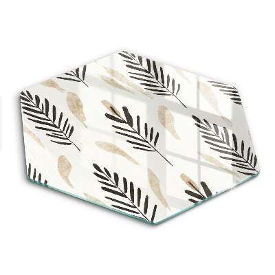 Edzett üveg vágódeszka hatszögletű Boho növények