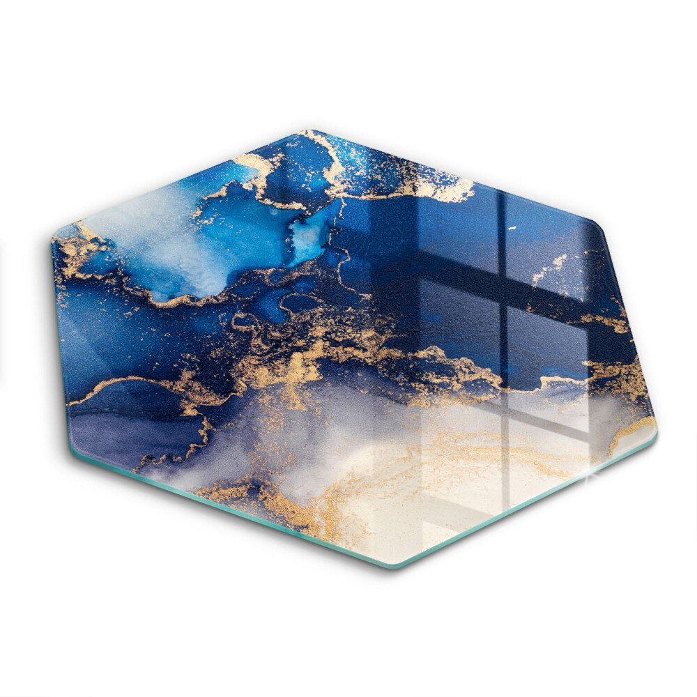 Edzett üveg vágódeszka hatszögletű Márvány absztrakció