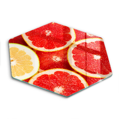 Üveg vágódeszka fényképpel hatszögletű Grapefruit szeletek