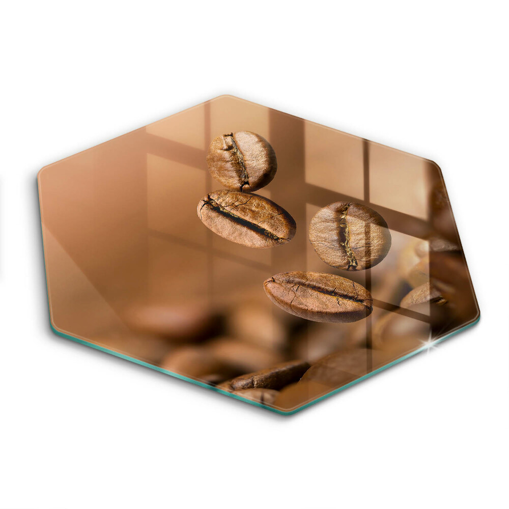 Üveg vágódeszka hatszögletű Kávébabok