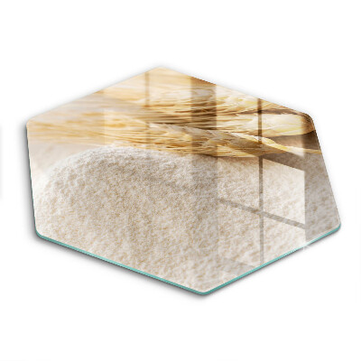 Edzett üveg vágódeszka hatszögletű Liszt és gabonafül