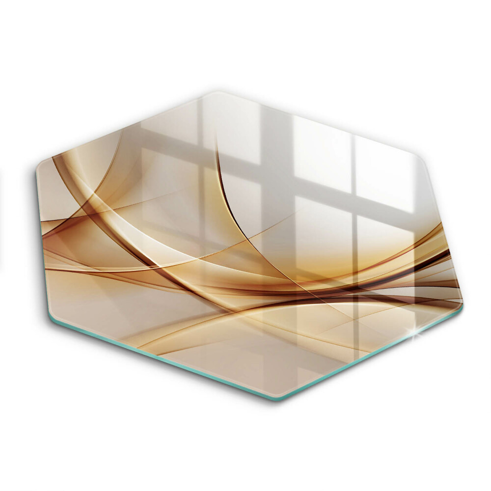Edzett üveg vágódeszka hatszögletű Absztrakt formák