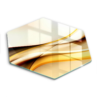 Üveg vágódeszka fényképpel hatszögletű Absztrakt füst vonalak
