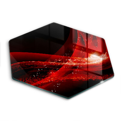 Edzett üveg vágódeszka hatszögletű Absztrakt modern