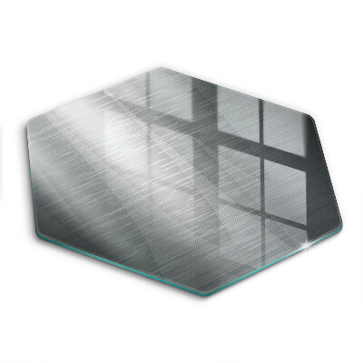 Üveg vágódeszka fényképpel hatszögletű Textúra fém