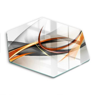 Edzett üveg vágódeszka hatszögletű Modern formák