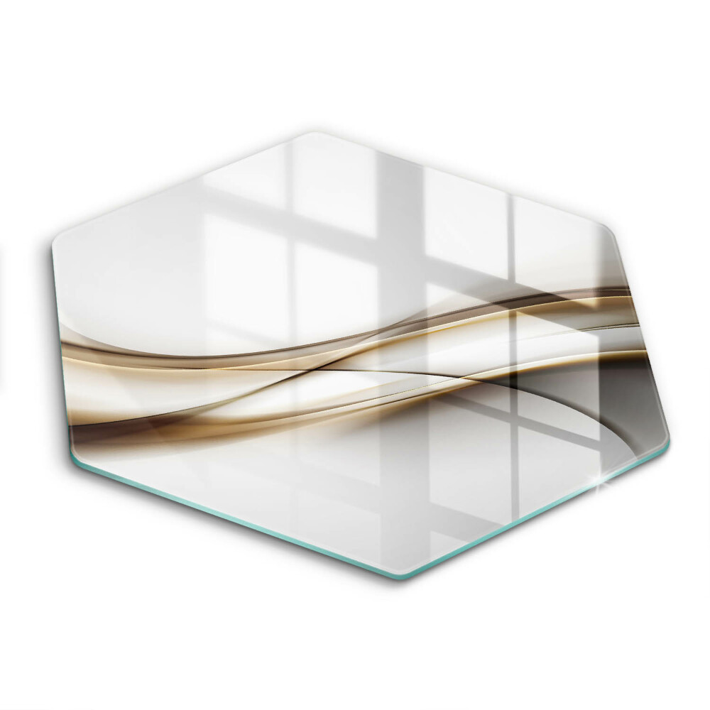 Edzett üveg vágódeszka hatszögletű Gyengéd vonalak absztrakt