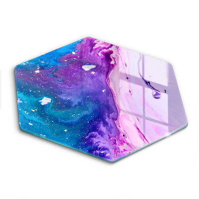 Üveg vágódeszka hatszögletű Absztrakt tinták