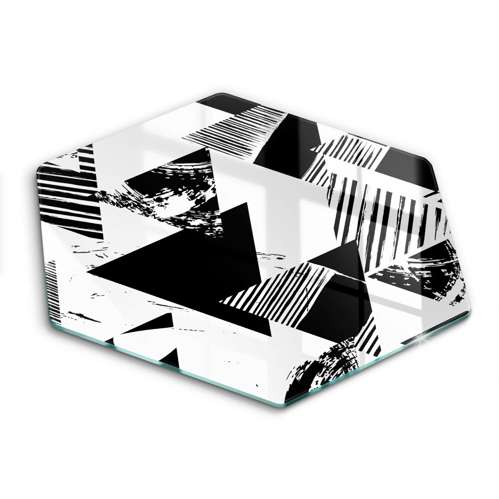 Üveg vágódeszka hatszögletű Geometrikus háromszögek