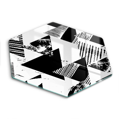 Üveg vágódeszka hatszögletű Geometrikus háromszögek