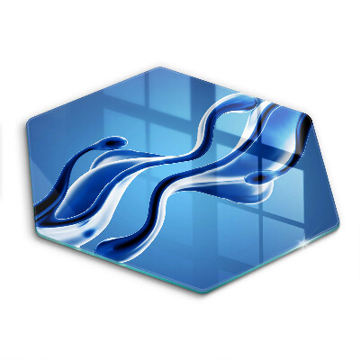 Üveg vágódeszka hatszögletű Folyékony absztrakt