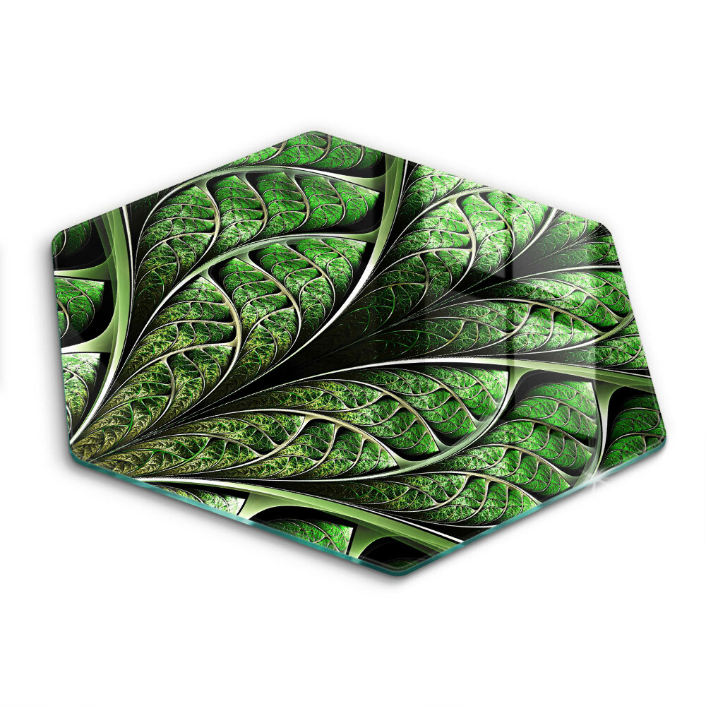 Üveg vágódeszka fényképpel hatszögletű Vénás levélszerkezet