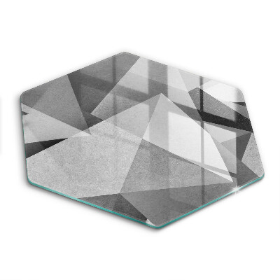 Üveg vágódeszka fényképpel hatszögletű Konkrét éles absztrakció