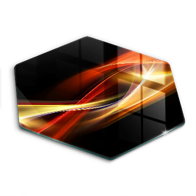 Edzett üveg vágódeszka hatszögletű Absztrakt füst és fény