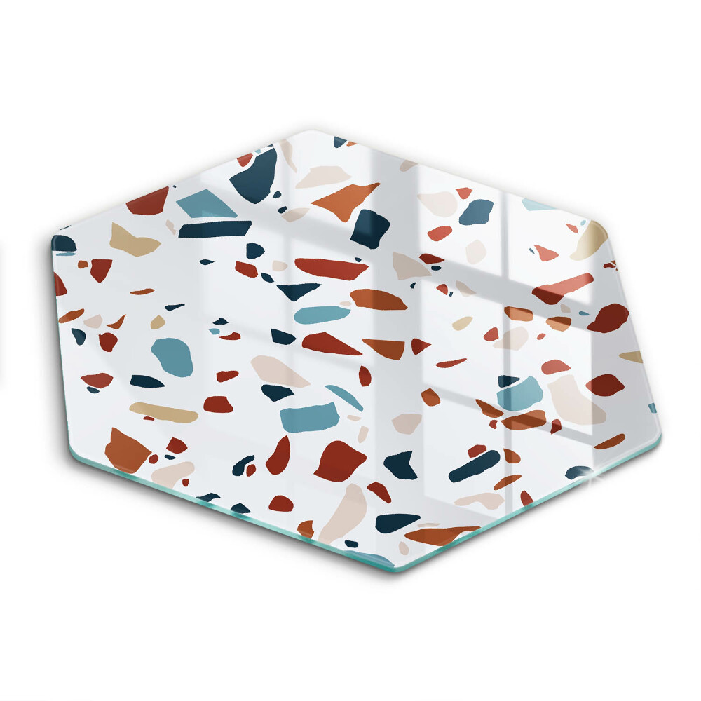 Edzett üveg vágódeszka hatszögletű Dekoratív kő