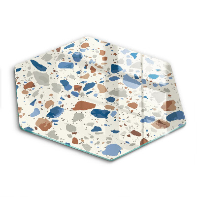 Üveg vágódeszka fényképpel hatszögletű Dekoratív kőből készült kőedények