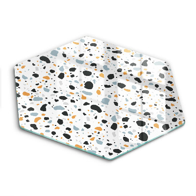 Üveg vágódeszka fényképpel hatszögletű Dekoratív kőporcelán