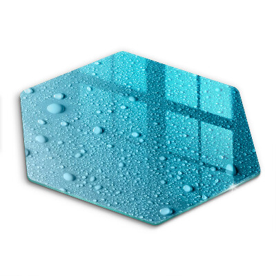 Edzett üveg vágódeszka hatszögletű Vízcseppek