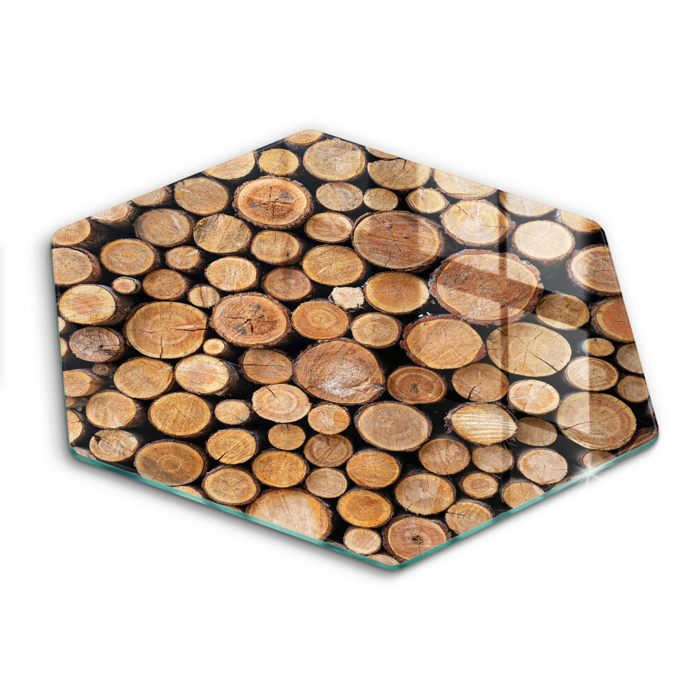 Üveg vágódeszka hatszögletű Fák törzsei