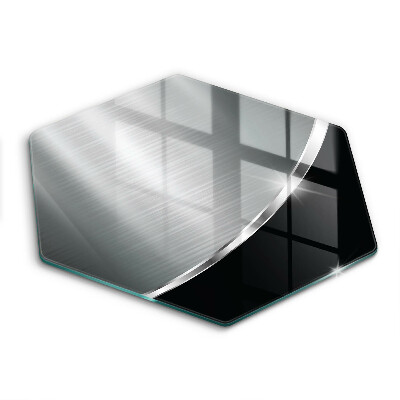 Üveg vágódeszka fényképpel hatszögletű Absztrakt fém