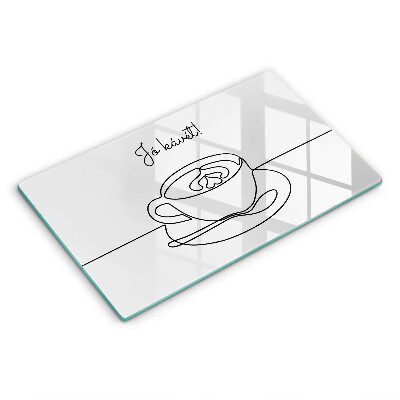 Üveg vágódeszka Kávé, Jó étvágyat a kávéhoz!