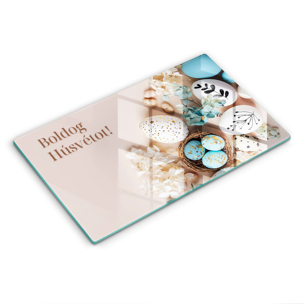 Üveg vágódeszka Boldog Húsvétot!