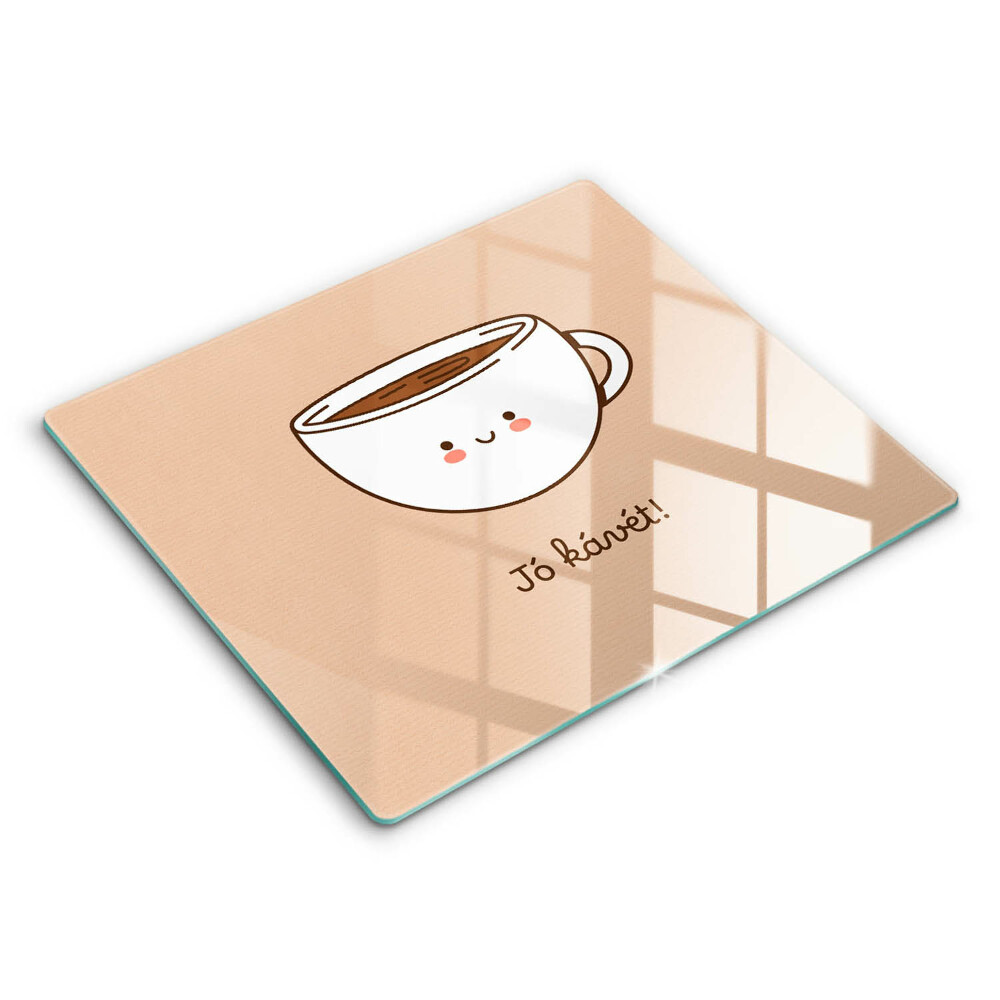 Üveg vágódeszka Motívum: Jó étvágyat a kávéhoz!