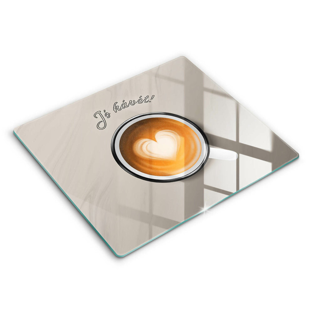 Üveg vágódeszka Jó étvágyat a kávéhoz!