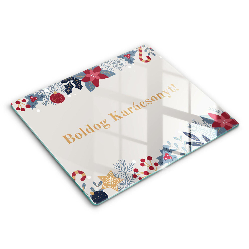 Üveg vágódeszka Karácsony: Kellemes Karácsonyi Ünnepeket!